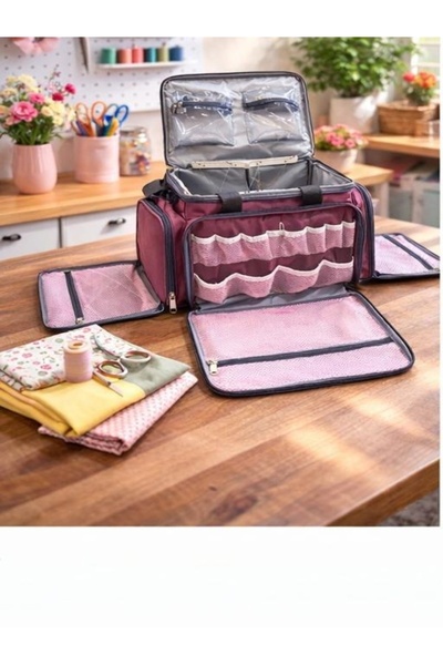 Atölye Eda Exclusive Dikiş Makinesi Taşıma Çantası Organizer – Çok Bölmeli, D...
