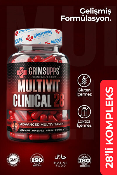 Grimsupps Multivit Clinical 28 Multivitamin - 60 Kapsül