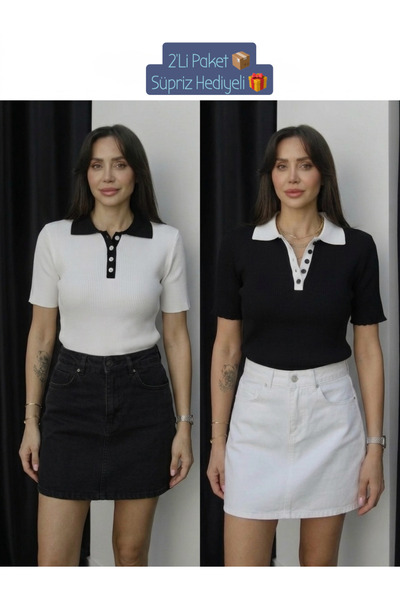 ModaYaren Γυναικείο μπλουζάκι Slimfit Ultra Flexible με λεπτομέρεια βολάν στο...