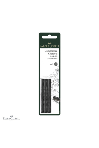 Faber Castell Set de 3 bețe de cărbune presat Faber-Castell Pitt Monochrome, ...