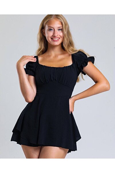 Bak'ap Πολυτελές Εξαιρετικά Μίνι Φόρεμα με Ντραπέ Σορτς