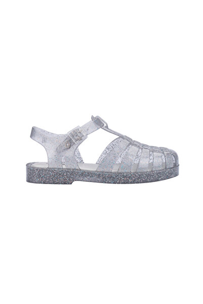 Melissa Παιδικά πέδιλα Possession σε γκρι γυαλιστερό ασημί χρώμα