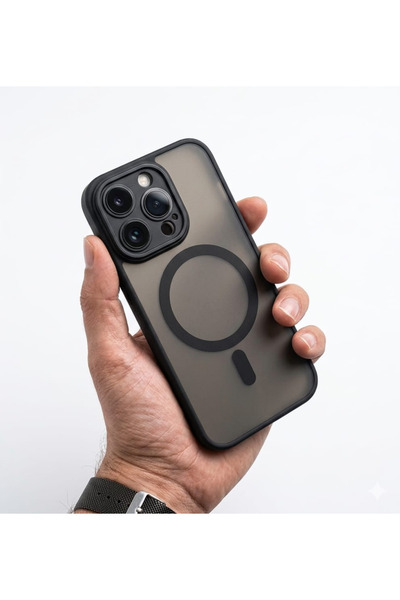 Apple Premium Μαύρη Ματ Θήκη με MagSafe για iPhone 15 PRO – Πλήρης Προστασία ...