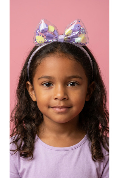Katia&Bony Παιδικό στέμμα λιλά με λεπτομέρεια φιόγκου