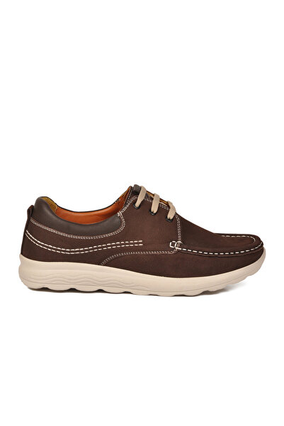 AYAKMOD Brown Nubuck Genuine Leather Men's Casual Shoes Premium 2407 m