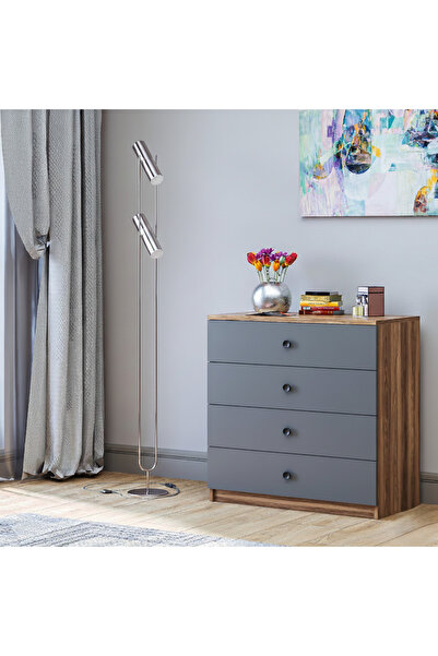 GaniHome Linea Şifonyer 4 Çekmece