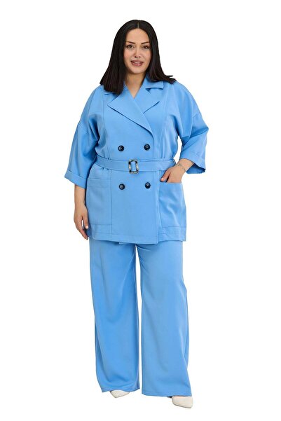 DISENTIS MODEST Σετ δύο τεμαχίων Indigo: Μπουφάν με μανίκια τριών τετάρτων σε...