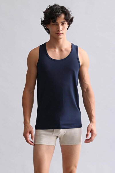 Aytuğ&Mısırlı Mısırlı BAMBU HERCULES Slim Fit Basic Atlet Lacivert