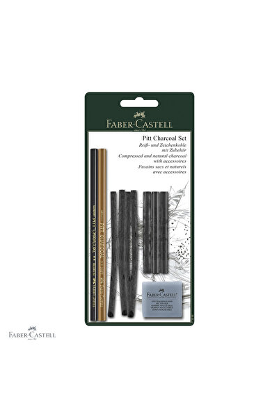 Faber Castell Set de 10 bucăți de cărbune de desen Faber-Castell Pitt Monochr...