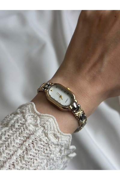 MERW Celly Model Gold Silver White Vintage Series Metal Cord Women Wrist Watch