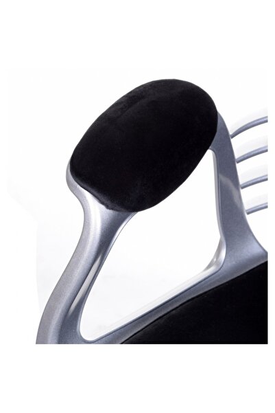 Mobplayers Scaun de birou Harris negru, material catifea/velur, nasturi din cristal, funcție "swing " (balans).