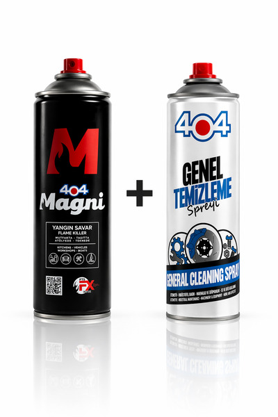 404 Magni Yangın Söndürücü Sprey + 404 Genel Temizleyici Set | Araç Güvenlik ...