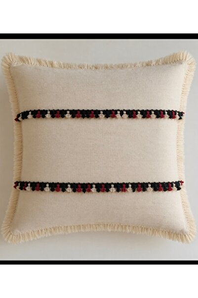 oiphome Κάλυμμα μαξιλαριού Bohemian, φυσικό λινό 43x43, ακατέργαστο, νέο στυλ...