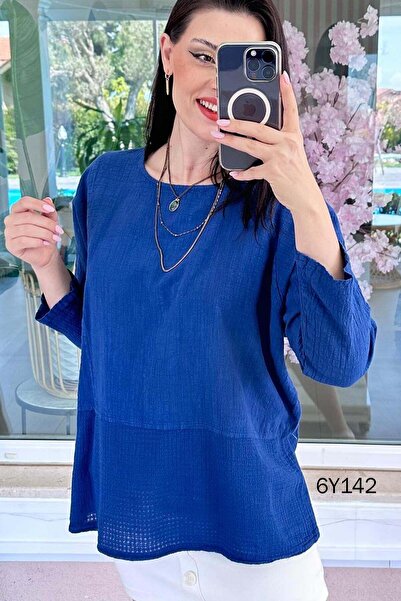 İnce Topuk Φούστα από ύφασμα καφέζ και λινή μπλούζα 6y142