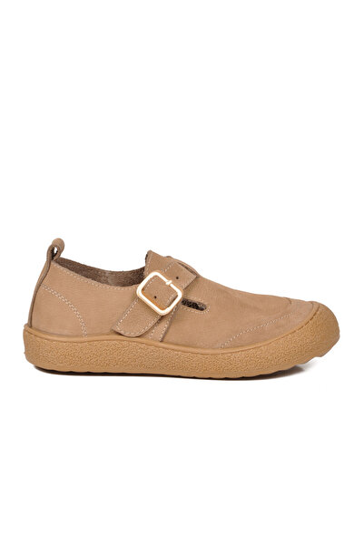AYAKMOD Beige Genuine Leather Lightweight Women's Casual Shoes 234 Z