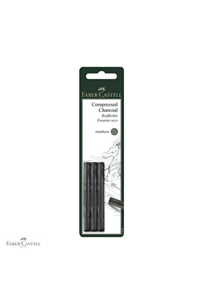 Faber Castell Set de 3 bețe de cărbune presat Faber-Castell Pitt Monochrome M...