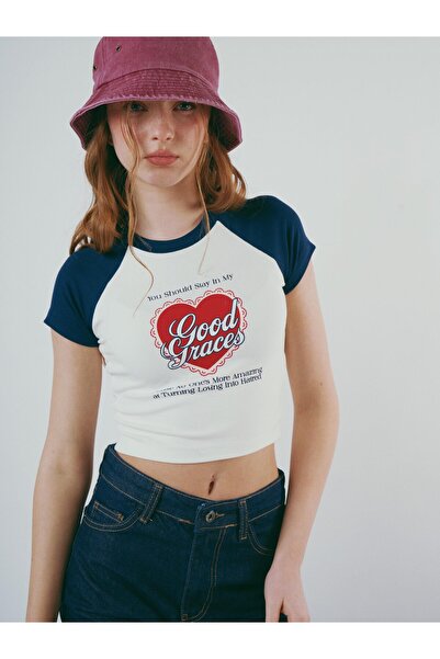 citycenterfashion Μπλούζα με λαιμόκοψη ποδηλάτου, μπροστινό μέρος με στάμπα G...