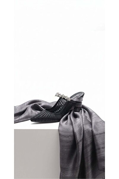 VESS MODA Πέτρινες Λεπτομερείς Παντόφλες Βραδινού Φορέματος με Λεπτό Τακούνι ...