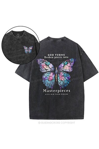 ALEYZA MODA Υπερμεγέθη T-Shirt με Κέντημα, Βαμβακερό, Άνετη Γραμμή για Καθημε...