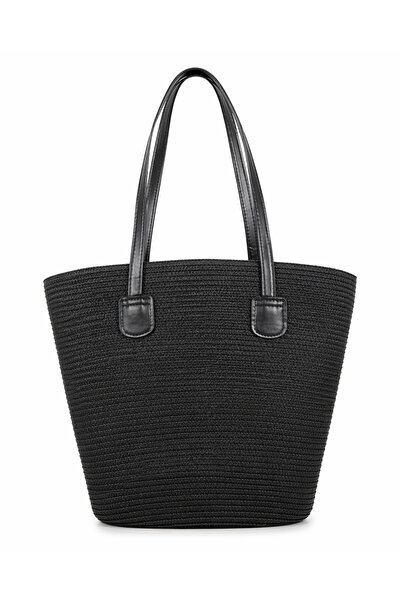 keisy Γυναικεία δερμάτινη τσάντα με κορδόνια, ψάθινη τσάντα premium