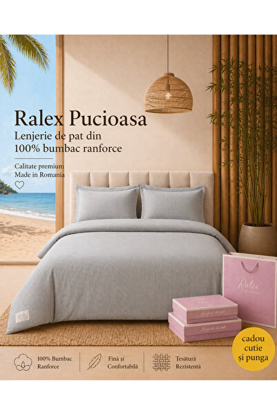 Lenjerie de pat Ranforce 100% Bumbac, 6 piese, Husă 180x200x25, Set Premium miniatura 2