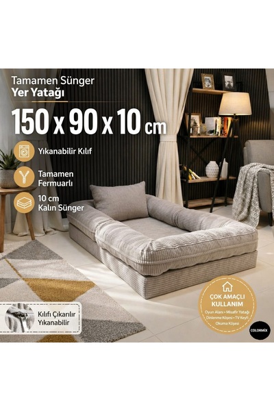 COLORMİX Tamamen sünger Yer Yatağı Çocuk Bebek Oyun Alanı Minderi