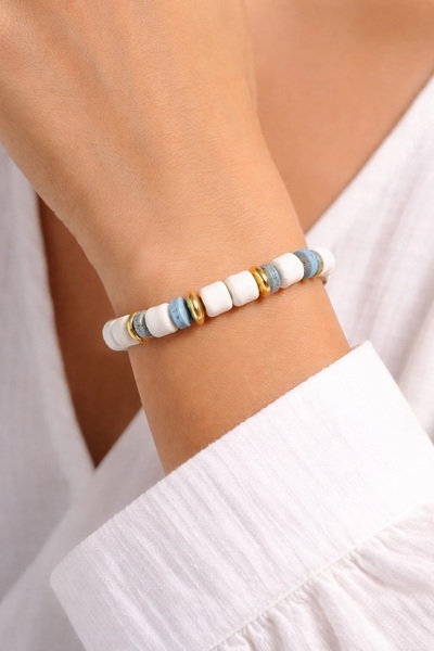 B Design jewelry Petalia White Bracelet