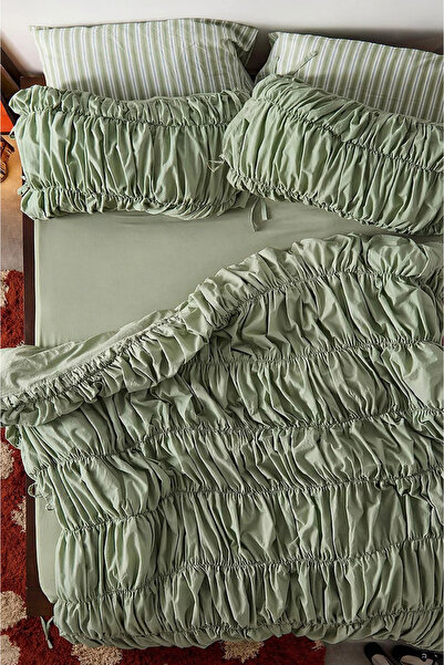 İQON Σετ Παπλωματοθήκης Διπλού Μεγέθους με Κορδόνια Περίσφιξης Çağla