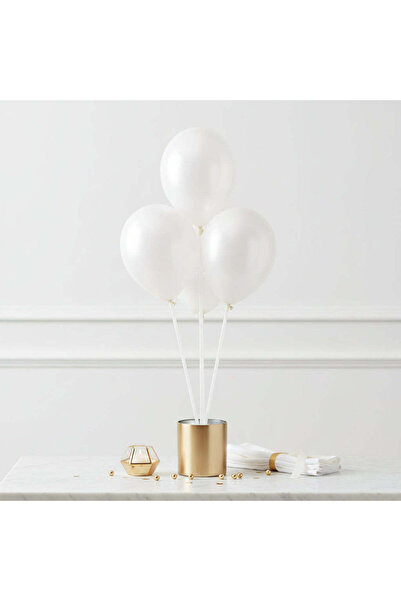 Party Centre Frosty White Pearl Latex Balloons 5in, 100pcs, Party Decoration ...