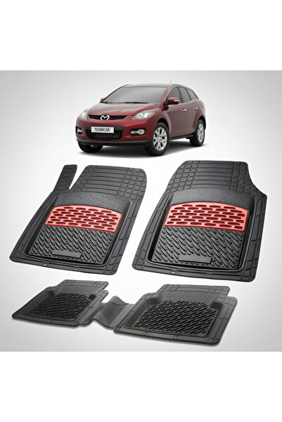 TEAMCAR Πατάκια δαπέδου για Mazda CX-7 I Συμβατά SUV 2006-2012 |   Κόκκινο