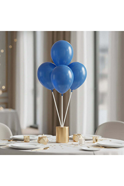 Party Centre Metallic Bright Royal Blue Latex Balloons 5in, 100pcs, Party Decoration Balloons