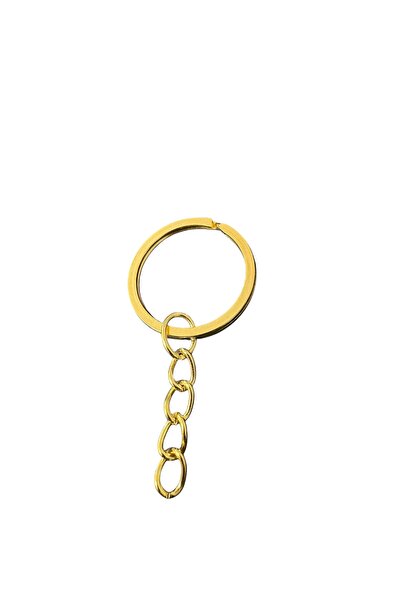 Major Hobi 25mm Nickel Gold Color Keychain Ring with Chain Keyring Attachment...