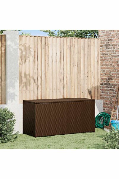 vidaxl Κουτί Αποθήκευσης Κήπου Καφέ 120x50x60 εκ. Ρατάν