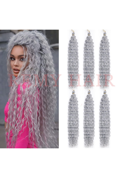 REMY HAİR Afro Örgüsü Saç - Gri 100gr.