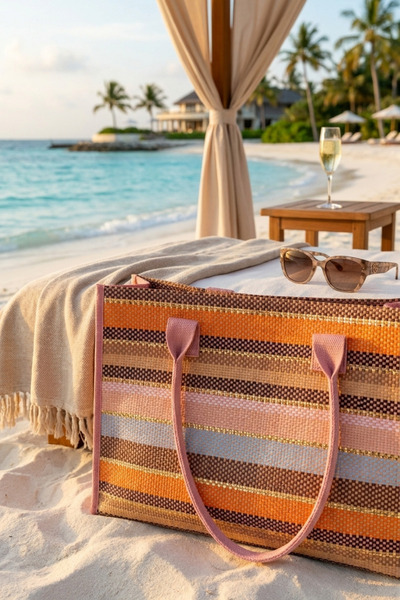 LAGRANZE Ψάθινη τσάντα συμβατή με τον καθημερινό ρυθμό