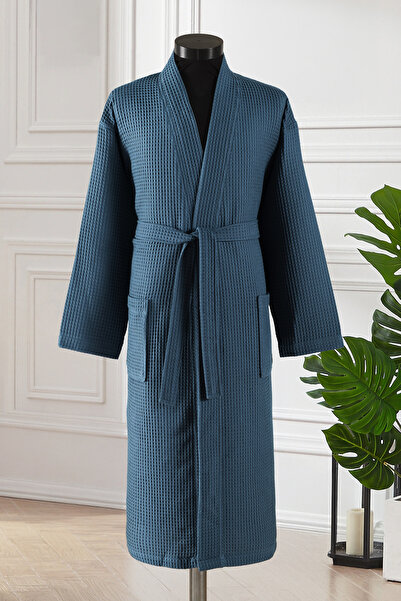 Mürdüm Home Μπουρνούζι Πικέ με υφή βάφλας και σχέδιο κηρήθρας |   Ελαφρύ & Εξ...