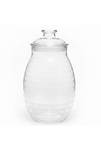 AKDC Acrylic Storage Canister with Secure Lid Transparent Container 20 × 10 cm