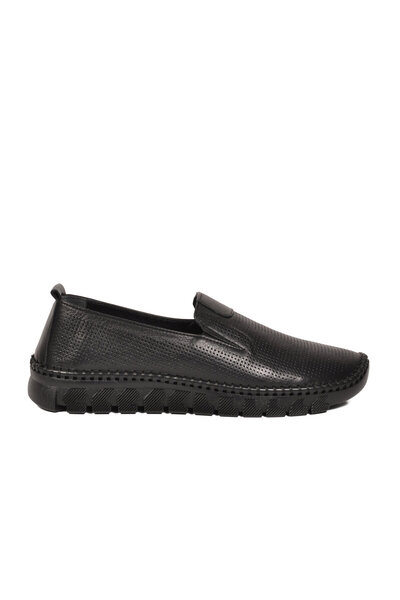 AYAKMOD Black Genuine Leather Women's Casual Shoes Premium 44410 Z