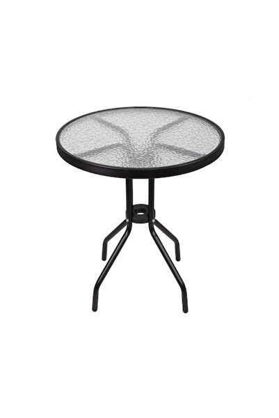 Springos Στρογγυλό Μεταλλικό Τραπέζι για Βεράντα ή Κήπο