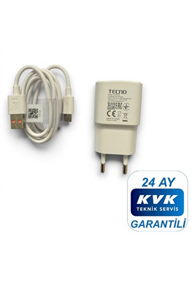 TECNO 10W (Watt) Hızlı Şarj Aleti Adaptörü Kablo Seti Orıjinal ( Kvk Teknik Servis Garantili