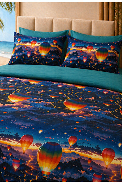 Lenjerie de pat Ranforce 100% Bumbac, 6 piese, Husă 180x200x25, Set Premium miniatura 3