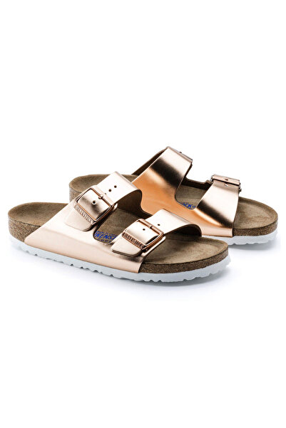 Birkenstock ΑΡΙΖΟΝΑ ΓΥΝΑΙΚΕΙΕΣ ΠΑΝΤΟΦΛΕΣ ΜΕ ΜΕΤΑΛΛΙΚΟ ΧΑΛΚΙΝΟ ΜΕΤΑΞΥΝΤΙΜΟ ΜΕΤ...