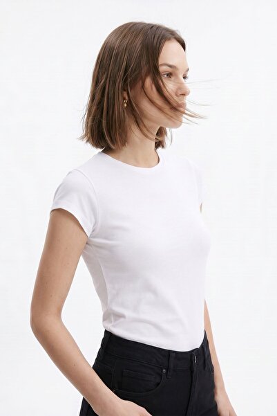 Rays Λευκό μπλουζάκι 511 με λαιμόκοψη ποδηλάτου και στενή εφαρμογή