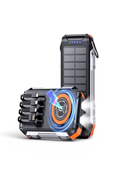ULTRATEKNO FC-30 30000 mAh Solar Powerbank PD 22.5W Hızlı Şarj 15W Kablosuz Ş...