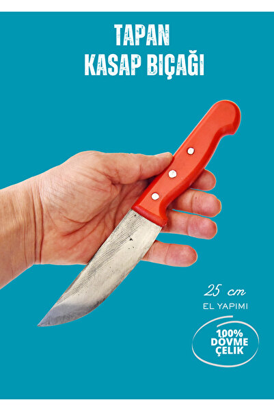TAPAN BIÇAĞI Tapan Kasap Bıçağı 25 cm Dövme Çelik Kırmızı