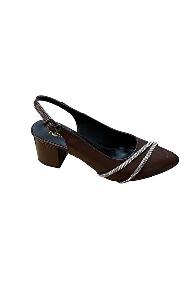 Yaren Moda Γυναικεία πέτρινα παπούτσια με χοντρό τακούνι και ανοιχτή πλάτη