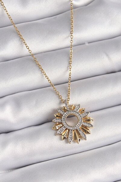 norsary 316L Steel Gold Color Chain Zircon Stone Mix Color Sun Model Women's ...