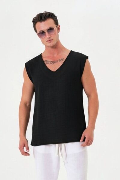 RELAXL Μπλουζάκι γυμναστικής με φαρδιά λαιμόκοψη, μουσελίνα, ειδικής υφής, κα...