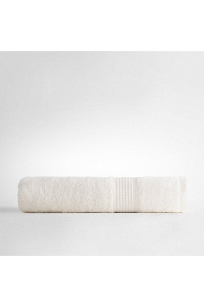 Ecocotton Paye Bath Towel 100% Organic Cotton Embroidered Cream 80X150 cm