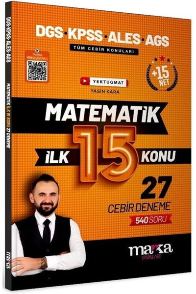 Marka Yayınları 2026 DGS KPSS ALES AGS Yektugmat Matematik İlk 15 Konu 27 Deneme